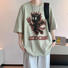 已注册/夏季新款内景港风宽松短袖T恤男潮大码打底衫DT00510/P25，男装T恤，电商B316