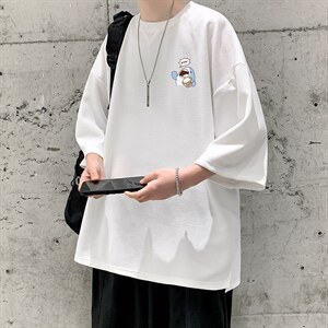 Q11239-P30 春夏季七分袖t恤男大码五分袖男短袖中袖   大皂风图片