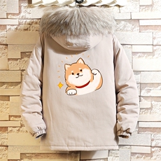 MM48146-P130冬季大毛领衣男士大码加厚袄男服网格挂拍，男装棉衣，电商A040A