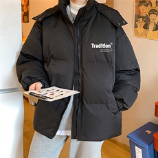 绿色冬季港风韩版宽松加棉连帽冲锋衣棉衣棉服MY6201P115控158，男装夹克，电商A268A