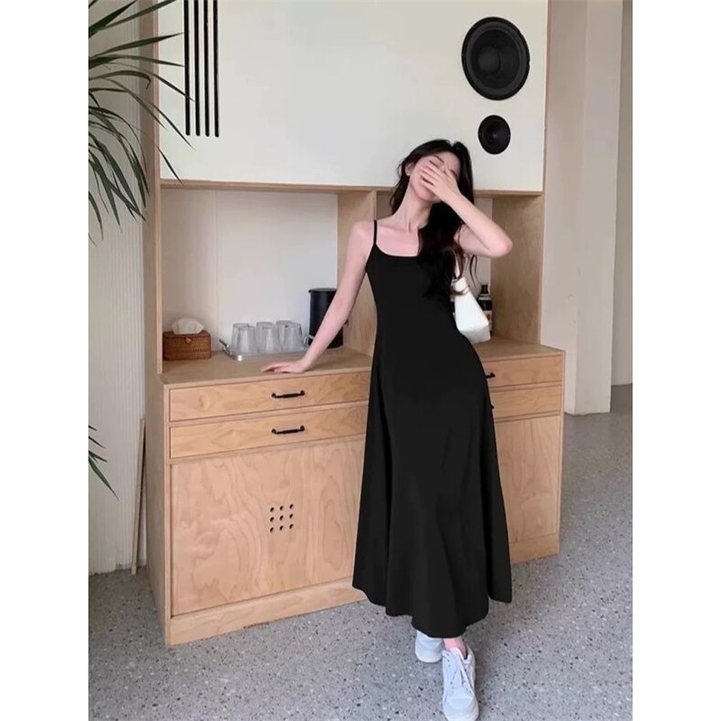 春夏季新款吊带背心连衣裙大码胖mm宽松外穿内搭百搭打底过膝长裙，男装背心/马甲，星座506A