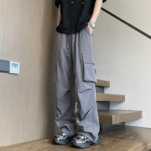 春夏新款冰丝工装伞兵抽绳休闲裤 XZ604-K207-特P35控68图片