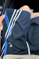 特批P24无差价夏季三条杠拼色印花潮流港风大码休闲短裤男DK5881，男装休闲裤，电商A001