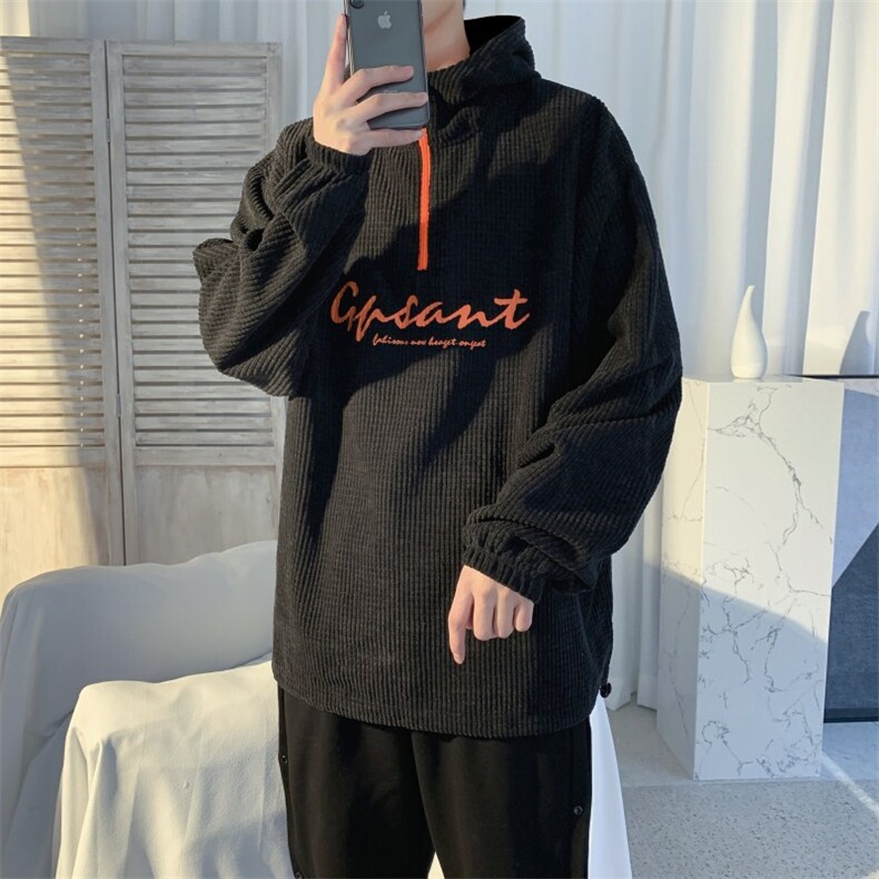 2026春款半拉链连帽卫衣男A189P50,男装卫衣,电商A309