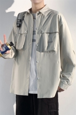 G801-P50秋季新款港风休闲宽松长袖衬衫男，男装衬衫，星座1204