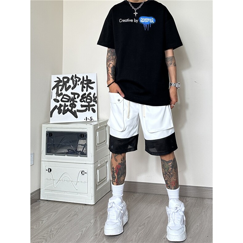 2025夏季新款男休闲五分裤A061-ED50016-P50控68-聚酯纤维,男装牛仔裤,电商A061-1