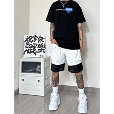 2025夏季新款男休闲五分裤A061-ED50016-P50控68-聚酯纤维，男装牛仔裤，电商A061-1