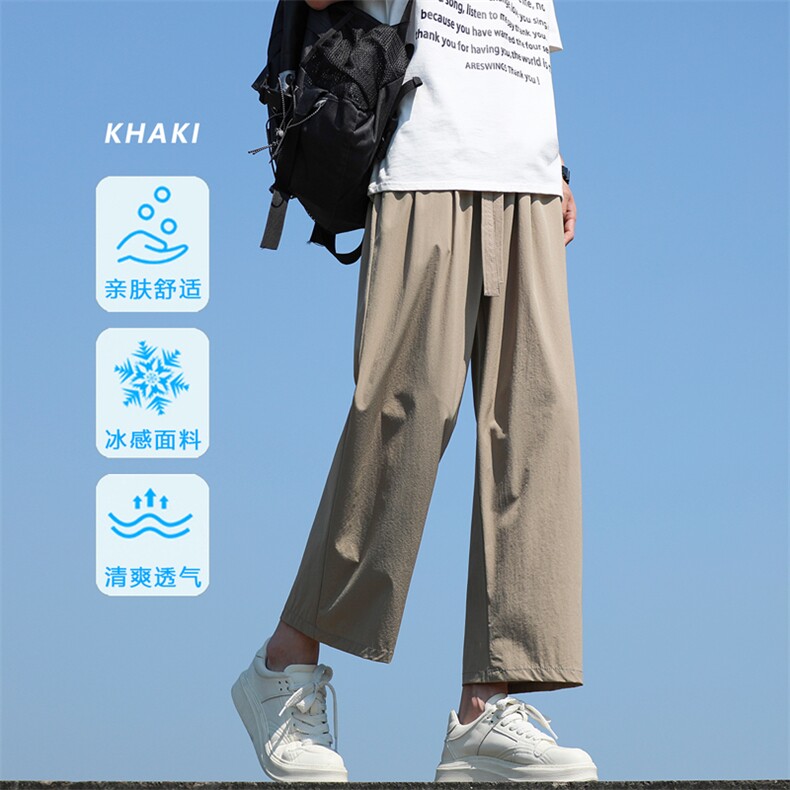 夏季冰丝潮牌直筒裤男士薄款垂坠感休闲宽松-6013-特批-31图片