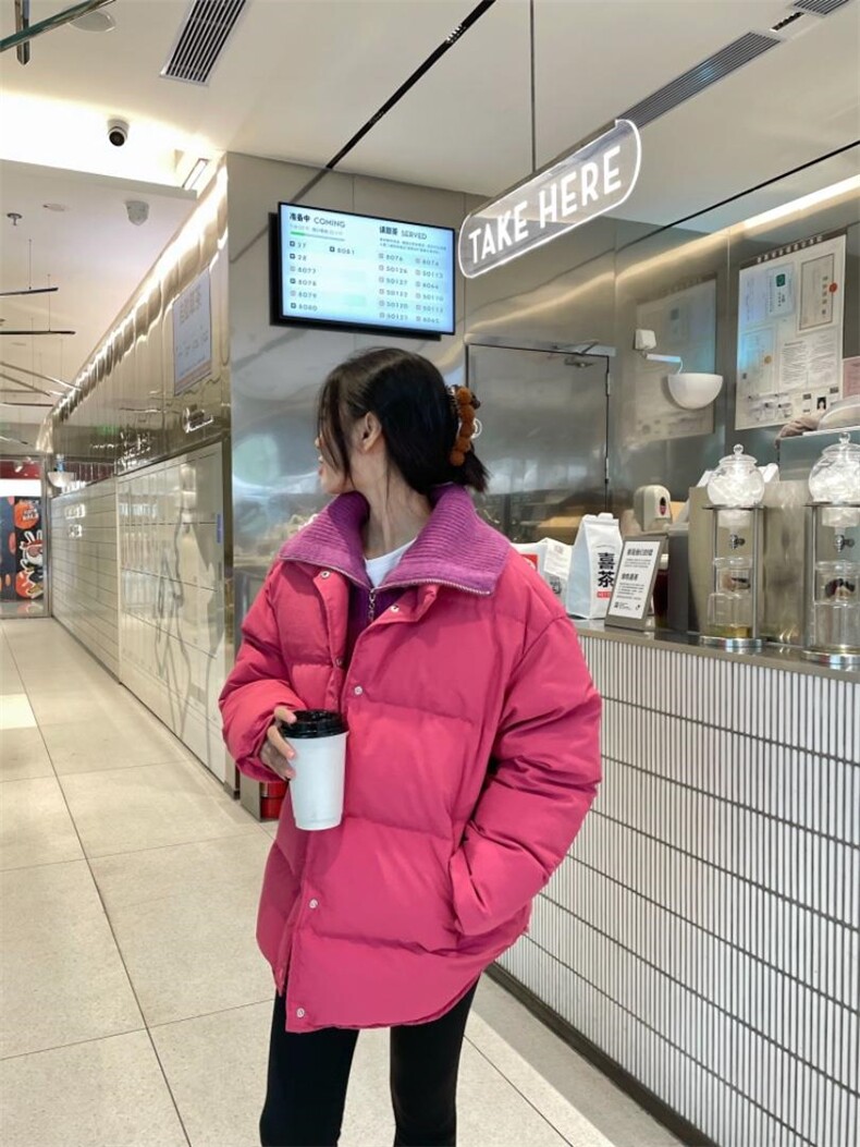 亮色羽绒服外套，女装羽绒服，Double Seven