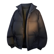 立体新款冬季羽绒立领PU皮棉服棉袄韩版宽松外套A436-2522-P80，男装棉衣，电商A436