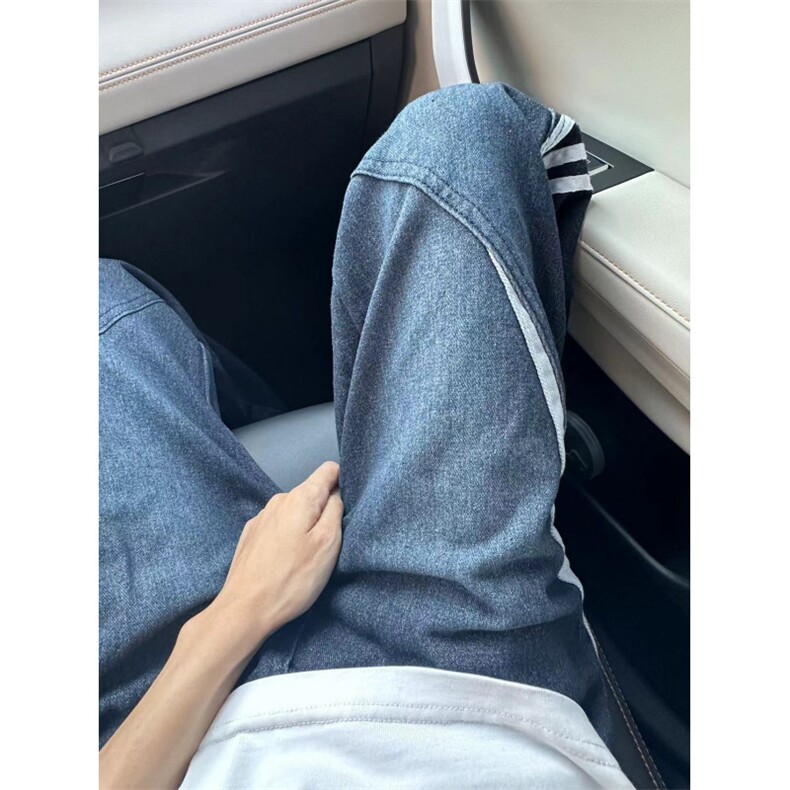 【有货】美式复古条纹牛仔裤男女阔腿裤子NKZ092PP-特P55,男装牛仔裤,星座1007（原301D）