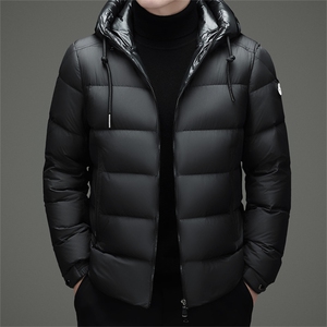 2025新款90绒子白鹅绒羽绒服外套男中青年冬款防风面包服羽绒服图片