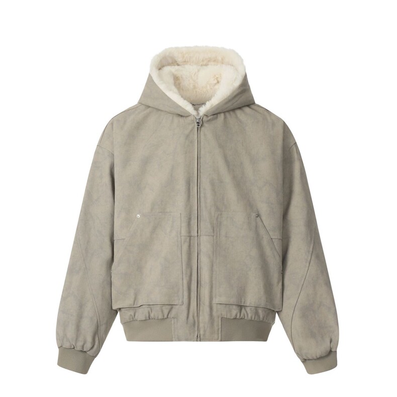 座山雕大理石连帽夹克棉服男装冬季高级感保暖棉衣外套MF427-P120,男装夹克,星座412-3