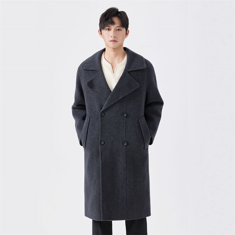 2025年秋季男士时尚通勤大衣，男装毛呢大衣，阿吉丽克