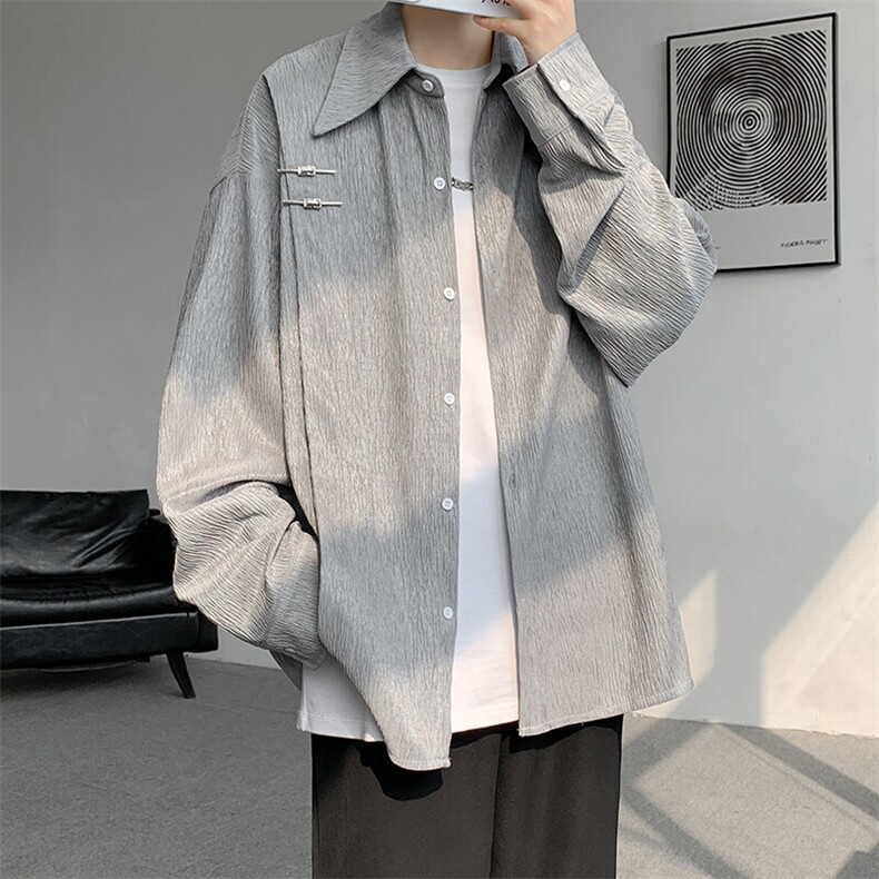 【25春现货】CS7136-P55控78大码新中式风重磅高品质衬衫,男装衬衫,电商D232