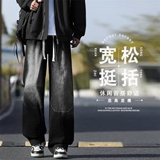 美式复古牛仔裤时尚潮牌裤子宽松直筒长裤K802特批35，男装牛仔裤，星座718-1