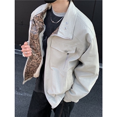 蛇年限定座山莽重磅帆布短裤保暖夹克外套棉服男女潮冬季棉衣p128，男装棉衣，电商C307