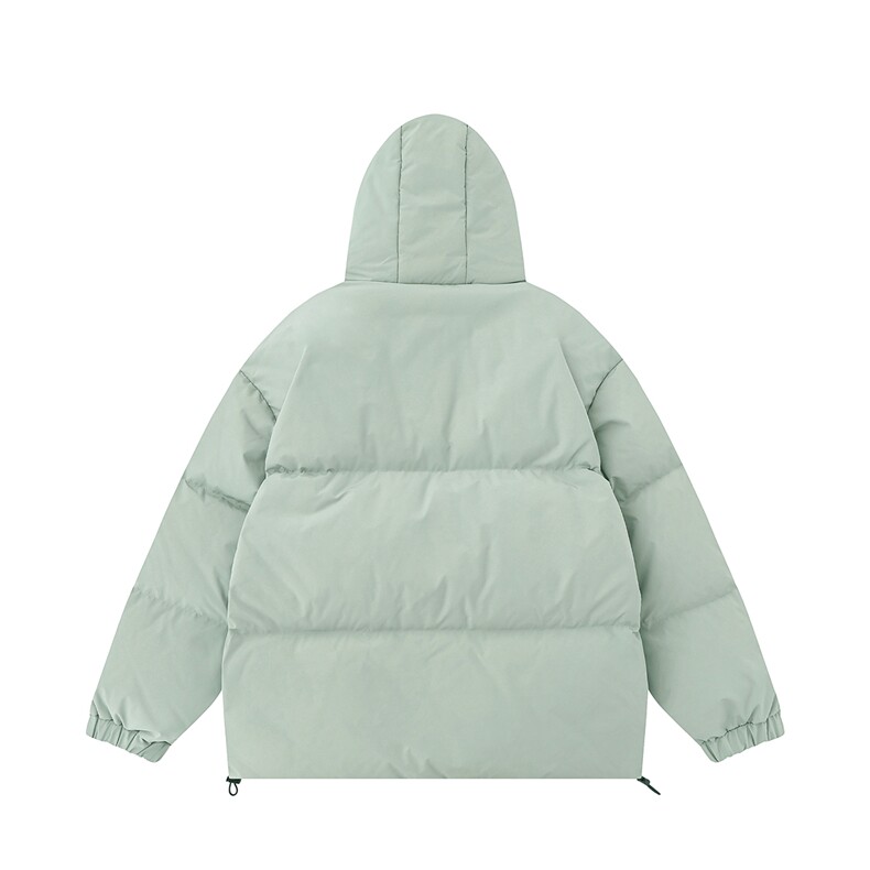新款白底冬季时尚百搭字母印花连帽棉服A247-MY227特批95控158,男装棉衣,电商A247-1