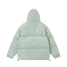 新款白底冬季时尚百搭字母印花连帽棉服A247-MY227特批95控158，男装棉衣，电商A247-1