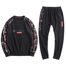 运动套装男士春季卫衣休闲运动服装两件套加肥加大L-9XL9568P130，男装套装，星座802