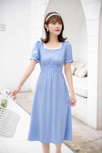 现货供应：水洗牛仔连衣裙M一XXL，女装连衣裙，拉思维加丝