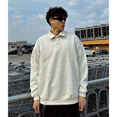 抖音得物高品质二开25秋冬美式高街结构设计POLO翻领卫衣外套W77，男装卫衣，电商A486-1