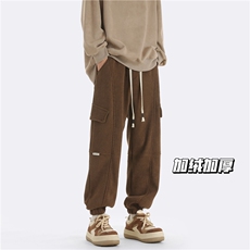 23咖啡色新款高品质欧棉绒加绒加厚保暖棉裤A316-1-K1204P70控89，男装棉衣，星座906（原电商a316-1）
