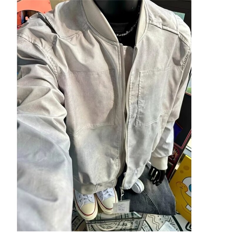 【有货】DW9213-P75美式棒球服外套男女简约宽松百搭工装夹克潮,男装夹克,星座603-2