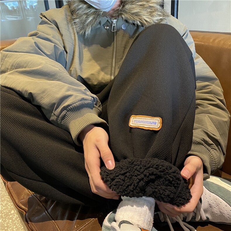 羊羔毛棉裤加厚保暖加绒裤直筒阔腿休闲裤B315-K5428-特p40控78,男装棉裤,电商B315