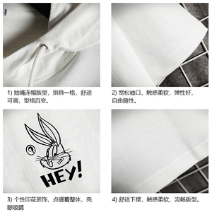 LD54179-P45 连帽短袖t恤男大码胖子带帽五分袖中袖 网格挂拍图片
