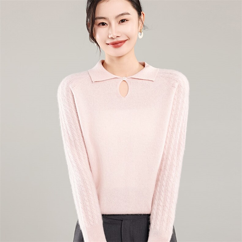 35%羊绒衫秋冬季新款舒适时尚百搭女式宽松长袖打底毛衣,女装羊绒衫,琳尚羊绒