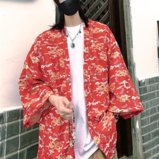 夏季新款大码新中式防晒服薄外套情侣开衫道袍披风汉服F20/P40，男装防晒衣，钱塘713