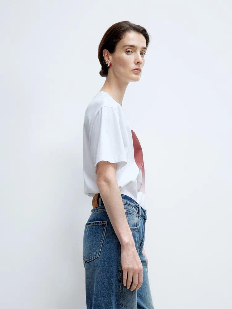 T恤女2025春季新款中式葫芦印花纯棉短袖上衣,女装T恤,泰合衣坊