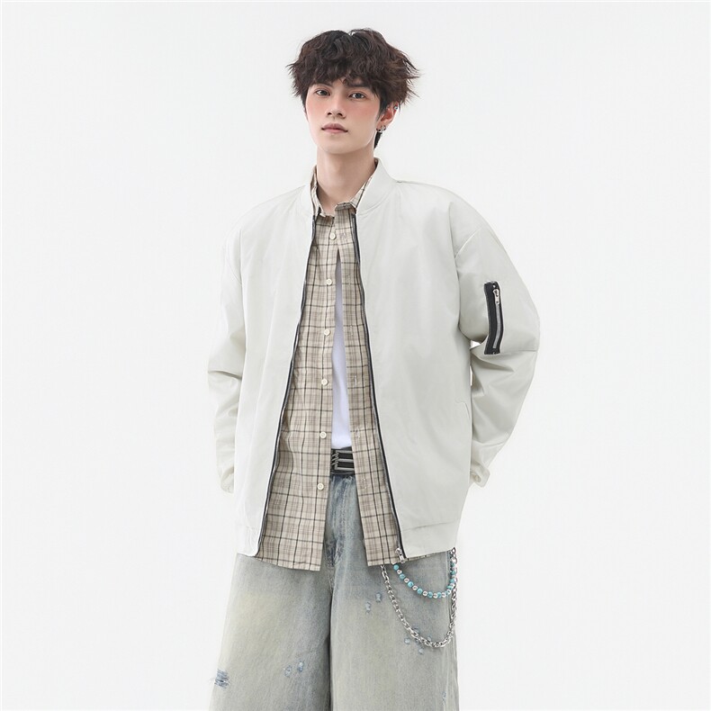 美式高阶秋季棒球服飞行员夹克休闲痞帅百搭外套 J54600  TP35图片