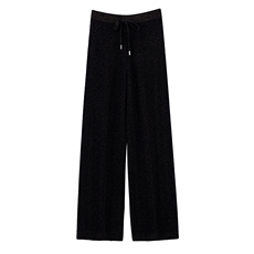 2025年秋季新款百搭人紫纹亮色阔腿裤，女装休闲裤，宏杨羊绒