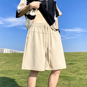 深度库存得物夏季冰丝裤纯色短裤高克重宽松卫裤沙滩裤D71-特P25图片