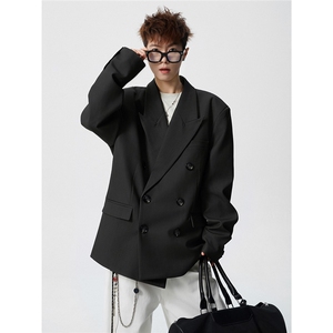 双排扣大码M-5XL西服男成分 96%聚酯纤维4%氨纶XF78127P85控128图片