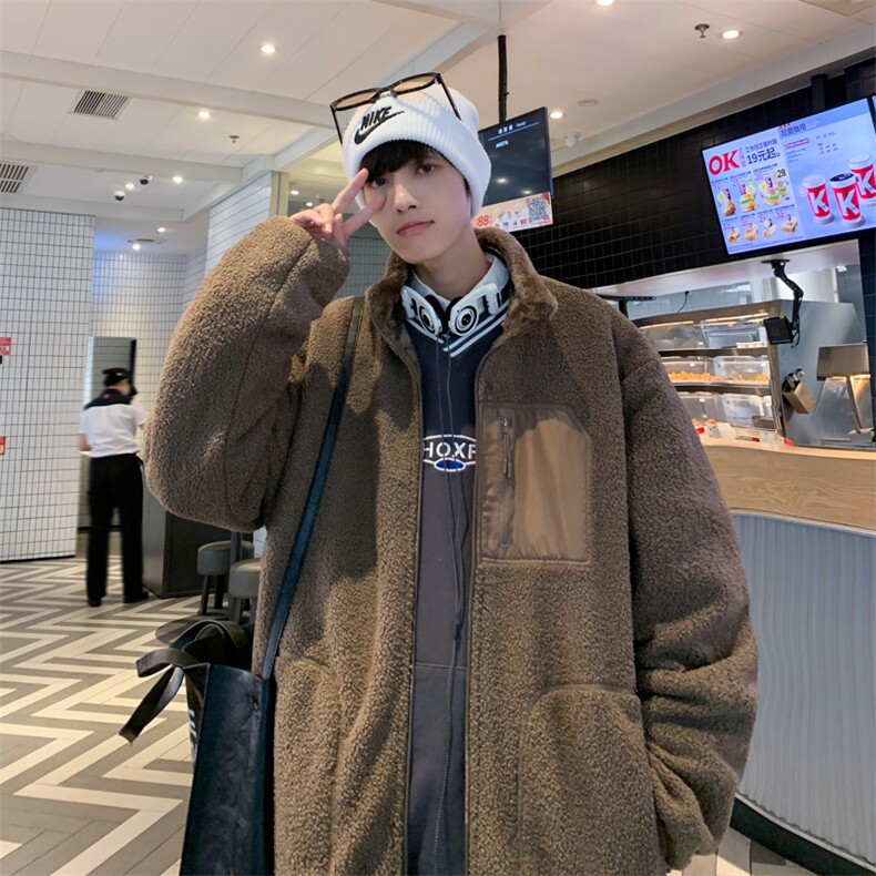 冬款泰迪绒开衫加大加厚棉服男XZ109-P90,男装棉衣,星座109-1