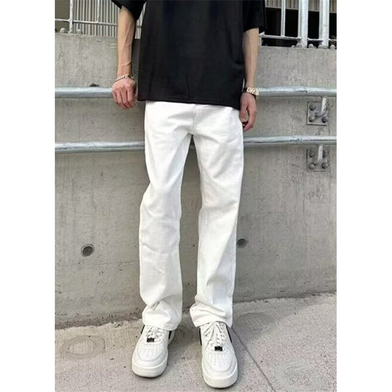潮窄版阔腿直筒牛仔裤男女春秋季新款高腰宽松显瘦KA8072,男装休闲裤,星座1116A（原606A-3）