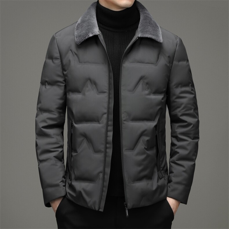 CXZZF17钱塘2020-2中年男士冬季厚款商务休闲简约羽绒服外套P195,男装羽绒服,钱塘207-2