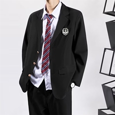 四件套班服领带衬衫长裤休闲西装套装2024秋冬ins外套W6113-P113，男装西服套装，星座412-2