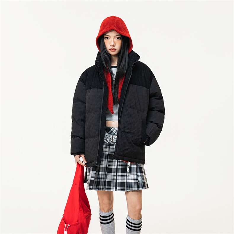 现货新款潮牌棉袄外套玉米格加厚棉衣面包服A436-0899-P80,男装棉衣,电商A436