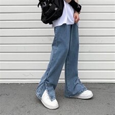 牛仔裤青春流行男简约宽松直筒水洗中腰潮长裤NV102P45,男装牛仔裤,星座1116-2