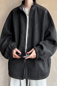 麂皮绒夹克男大码立领褂子外套JK85099-P68 加绒款-P78图片