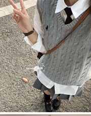 新款羊毛衫女秋冬季新款时尚百搭保暖针织马甲，女装马甲，伟泽羊绒