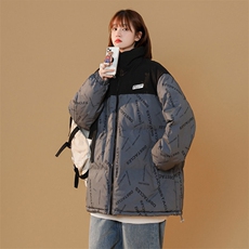 新款双面穿棉服宽松时尚港风青少年棉袄外套MY20815P-60，男装棉衣，电商A128