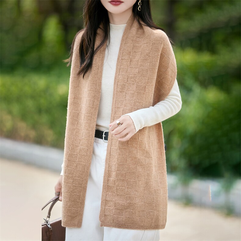 2025百搭时尚羊毛围巾简约百搭，围巾，哲奥羊绒