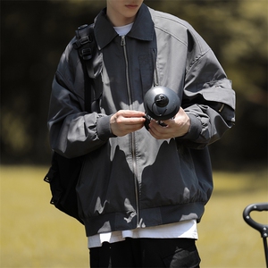 夹克男韩版潮流多口袋棒球服痞帅2023秋冬季新款ins外套W5078-P63图片