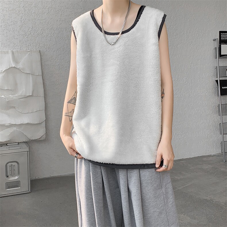 8XL-M德绒羊羔绒背心男加绒加厚保暖内搭坎肩马甲打底衫BR001P30,男装背心/马甲,电商B312