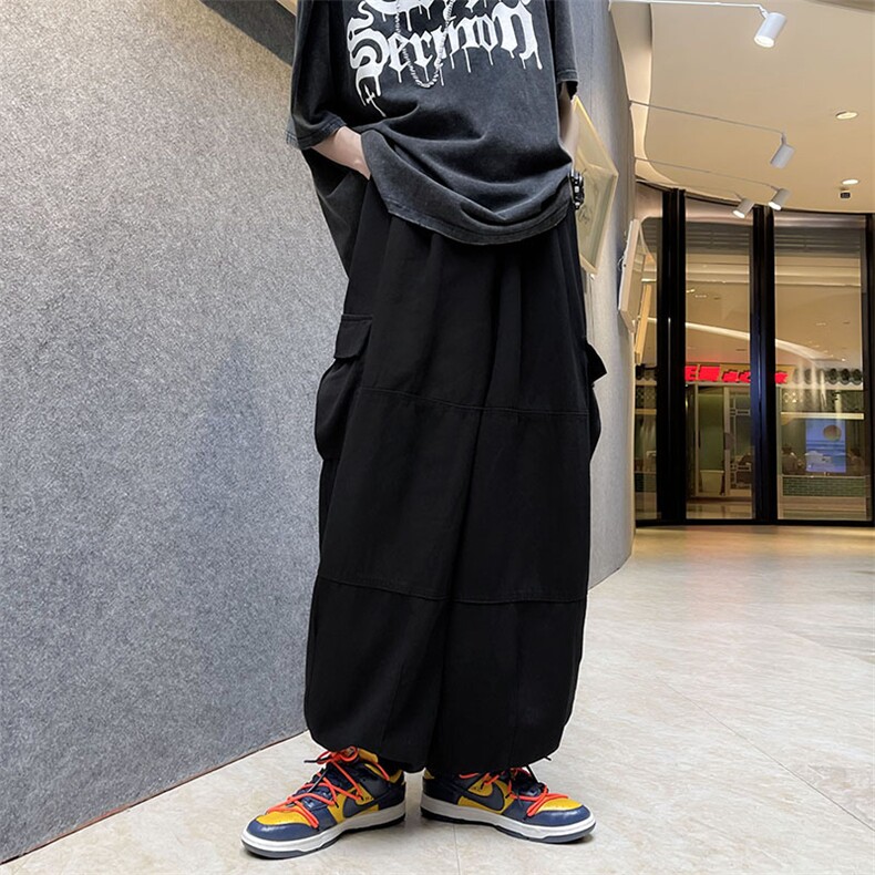 美式束脚工装裤子男日系港风ins宽松阔腿休闲长裤潮K02960-P40,男装休闲裤,星座308B-1